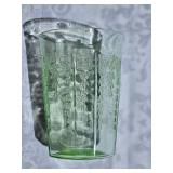 Vintage Anchor Hocking Green Depression Pitcher & Glasses