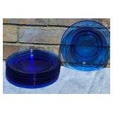 Blue Cobalt Glass Saucers