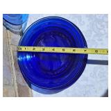 Blue Cobalt Glass Saucers