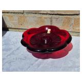 Beautiful Swedish Glass Ruby Dish RYD