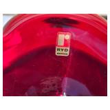 Beautiful Swedish Glass Ruby Dish RYD