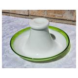 Unique Czech Bavarian Glass Mushroom Dish