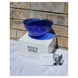 Kosta Bota Anna Ehrner Cobalt  Glass Bowl