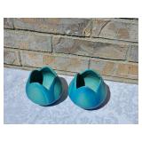 Vintage Van Briggle Blue Tulip Vases