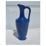 Elegant Vintage Handled Ceramic Vase - Blue