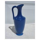 Elegant Vintage Handled Ceramic Vase - Blue