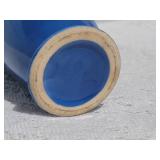 Elegant Vintage Handled Ceramic Vase - Blue