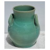 Vintage Zanesville Fine Ceramic Vase - Sea Green