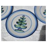 *SIGNED* Adorable Vintage Hand Painted Christmas Ceramic Service - M.A. Hadley - (15)