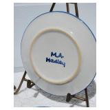 *SIGNED* Adorable Vintage Hand Painted Christmas Ceramic Service - M.A. Hadley - (15)