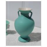 Vintage Coors Goldenn Colorado Pottery - Classical Silhhoutte Blue Vases - (3)