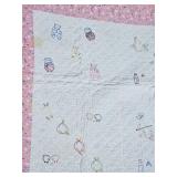 Charming Embroidery Nursery Quilt