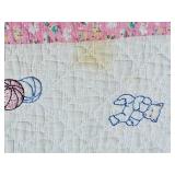 Charming Embroidery Nursery Quilt