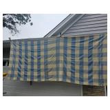 Vintage Blue Plaid Massive Wool Coverlet