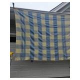 Vintage Blue Plaid Massive Wool Coverlet