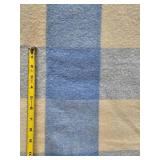 Vintage Blue Plaid Massive Wool Coverlet