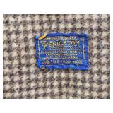 Vintage Pendleton Houndstooth  Pattern Wool Blanket