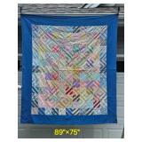 Vintage Patchwork Checkered Quilt