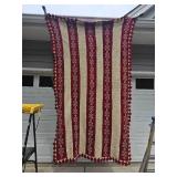 Crochet Wool Coverlet with Cross Stitch Pattern