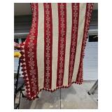 Crochet Wool Coverlet with Cross Stitch Pattern