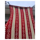 Crochet Wool Coverlet with Cross Stitch Pattern