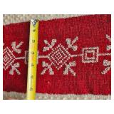 Crochet Wool Coverlet with Cross Stitch Pattern