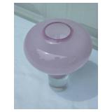 Beautiful Petal Pink Glass Blown Vase Signed by Artist