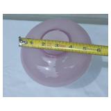 Beautiful Petal Pink Glass Blown Vase Signed by Artist