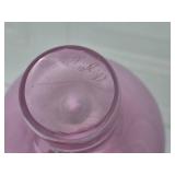 Beautiful Petal Pink Glass Blown Vase Signed by Artist