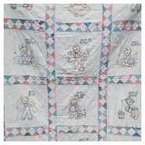 Darling Nursery Rhyme Embriodered Feed Sack Child