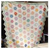 Vintage Feed Sack Quilt ~ Grandmother