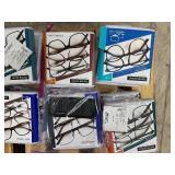 30 Open Box 3 Packs of Designs Optics By Foster Grant Reading Glasses & 2 Packs of Blue Light Reading Glasses - Have not been tested
