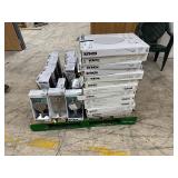 Pallet Full Of 21 Kohler ( 16 ) Adjuste & ( 5 ) Proccesso Shower Heads & 13 Kohler Slow Close Toilet Seats - Open Box Untested