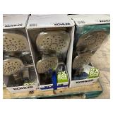 Pallet Full Of 21 Kohler ( 16 ) Adjuste & ( 5 ) Proccesso Shower Heads & 13 Kohler Slow Close Toilet Seats - Open Box Untested