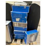 Pallet of 5 Culligan Water Coolers / Heaters, 1 Step Trash Can, & 10 14" LED Ceiling Light Fixtures - Untested Customer Returns