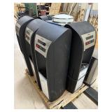 Pallet of 5 Culligan Water Coolers / Heaters, 1 Step Trash Can, & 10 14" LED Ceiling Light Fixtures - Untested Customer Returns
