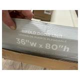 36" x 80" Bifold Door With Hardware - Like New Minor Scatches on Door
