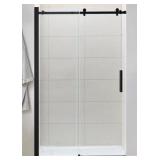 OVE Decors Kelsey Tempered Glass Shower Door - Matte Black # 1310350