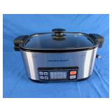 Hamilton Beach 9-in-1 Digital Programmable Slow Cooker with 6 quart Nonstick Crock, Sear, Saute, Steam, Rice Functions, Stainless Steel