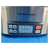 Hamilton Beach 9-in-1 Digital Programmable Slow Cooker with 6 quart Nonstick Crock, Sear, Saute, Steam, Rice Functions, Stainless Steel