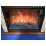 LifeSmart Small Square Faux Stone Infrared Fireplace with Remote