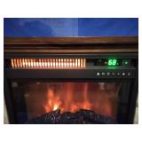 LifeSmart Small Square Faux Stone Infrared Fireplace with Remote