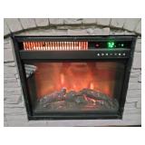 LifeSmart Large Square Faux Stone Infrared Fireplace with Remote