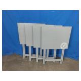 Linon Compass 4-Pc. Grey TV Tray Table Set