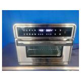 Stainless Steel MegaChef 1.83 Cu. Ft. 10-in-1 Multifunction 360-Degree Countertop Oven
