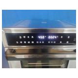 Stainless Steel MegaChef 1.83 Cu. Ft. 10-in-1 Multifunction 360-Degree Countertop Oven