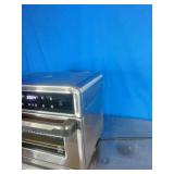 Stainless Steel MegaChef 1.83 Cu. Ft. 10-in-1 Multifunction 360-Degree Countertop Oven