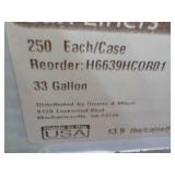 Case of 250 Clear 33 Gallon Can Lin...