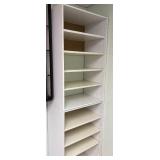 2 Piece White Storage Shelving