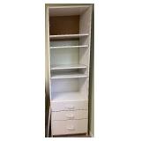 White Storage Shelving Unit with Drawers